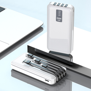 Regalo promozionale Ultra sottile Mini centrale elettrica portatile 20000mAh Power Bank con cavo Micro USB incorporato - Product Image 6