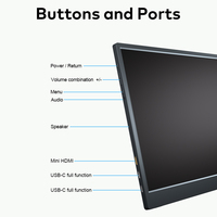 Moniteur portable 15,6 pouces en promotion pour ordinateur portable, écran 1080P USB-C, deuxième écran externe de voyage pour Mac, téléphone, PS5, Xbox, Switch
