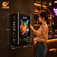 Máquina Expendedora de Cigarrillos Electrónicos Automática, Mini, de Pared, con Verificación de Edad, Certificación CE y RoHS, para Zun y Snus, con Pantalla Táctil de 32 Pulgadas