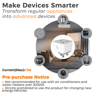 Soket Plug cerdas Emper over Thread, colokan cerdas UK 13A, fungsi penjadwalan kontrol suara - Product Image 4