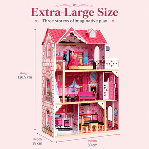 <span class=keywords><strong>Maison</strong></span> <span class=keywords><strong>de</strong></span> poupée en bois rose avec meubles, cuisine, chambre et salle <span class=keywords><strong>de</strong></span> bain simulées, jouet éducatif pour enfants, jeu <span class=keywords><strong>de</strong></span> rôle, cadeau - Product Image 4