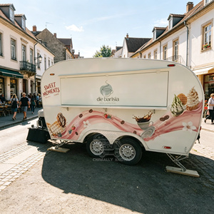 Vintage Food Truck <b>Small</b> Coffee Trailer Full Equipped Mobile Restaurant Pizza Beverage Concession Truck - Product Image 3