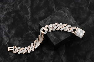 Stunning Iced Diamond 10mm Cuban <b>Bracelet</b> 14K Gold Plated Rose Gold Silver Unisex Wedding Hip Hop 6 Inch Jewelry - Product Image 3