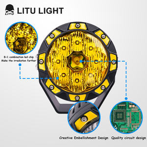 Luz de conducción Led 5,5 pulgadas <span class=keywords><strong>blanco</strong></span> amarillo 60W lámpara de trabajo 12V 24V foco de coche para camión Tractor todoterreno vehículo faros Led - Product Image 4