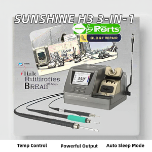 Estación de Soldadura Inteligente 3 en 1 GVM H3 y Soldador con Pantalla LED <span class=keywords><strong>Digital</strong></span>, Control de Temperatura Ajustable (+5C/10F de Precisión) 110V-240V - Product Image 2