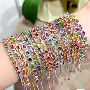 Pulcera plata 925 ley por mayor Vente en gros de bijoux en argent sterling 925 pulseras mujer esclava de plata 925 vvs - Product Image 1