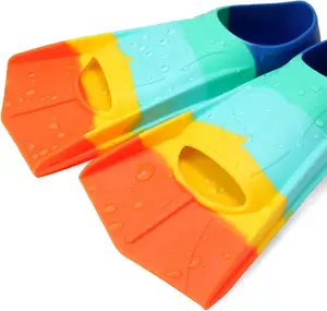 Prezzo di fabbrica all'ingrosso Custom Short Swim Flipper Full Foot pocket pinne per lo Snorkeling pinne per immersioni attrezzature per il nuoto