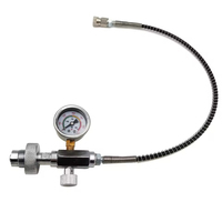 Adaptateur de station de remplissage d'air comprimé en acier inoxydable HPA G5/8 DIN 232/300 Bar pour le remplissage de réservoirs de plongée SCBA et le chargement d'outils pneumatiques