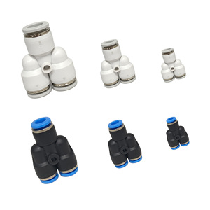 Factory Outsell Pneumatic <b>Quick</b> <b>Connector</b> Tee Type Union Various Sizes Multi-Color Push in Fitting - Product Image 5