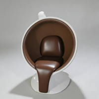 Y076 Chaises créatives de luxe grand format, style tasses à café, sculpture d'art, pour décoration de salons de thé, cafés, restaurants, hôtels et maisons