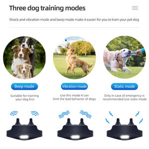 <span class=keywords><strong>Collar</strong></span> de entrenamiento eléctrico para perros, Control remoto, resistente al agua, recargable, con sonido y vibración, productos para perros - Product Image 3