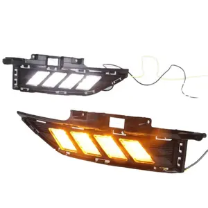 مصابيح LED للنهار والجري DRL الضوء الأصفر الانعطاف إشارة الضباب مصباح لشركة هيونداي انسينو كونا 2017 2018 2019