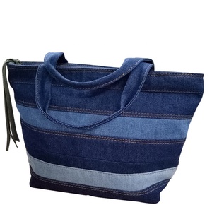 Thời Trang Mới Nhất Tùy Chỉnh <span class=keywords><strong>Made</strong></span> In Trung Quốc Big Carry Jeans Túi Vai Denim Tote Túi Có Thể Giặt Jeans Vải Túi Mua Sắm - Product Image 1