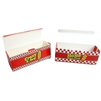 Boîtes d'emballage alimentaire personnalisées avec logo pour poulet frit et hot-dogs - Carton blanc recyclé écologique biodégradable, taille personnalisée