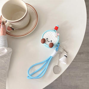 Raqueta de bádminton giratoria con funda de silicona compatible con <span class=keywords><strong>Apple</strong></span> para AirPods Pro 1/2 Generation y <span class=keywords><strong>AirPods3</strong></span> - Product Image 6