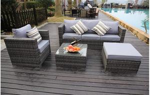 Shangqiu Venta caliente patio de mimbre al aire libre muebles <span class=keywords><strong>ratan</strong></span> sofá de ratán tiras muebles de jardín para porche - Product Image 2