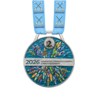 Médaille en émail argenté scintillant, fabrication OEM/ODM directe usine, en alliage de zinc moulé sous pression, personnalisée, avec ruban de sensibilisation sur le thème des chaussures, pour récompense sportive