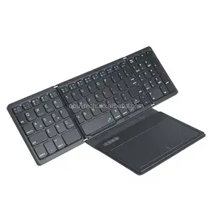 B055 Multifunctional Big Touchpad Mouse Triple BT Folding Keyboards Fold Bluetooths Keypad Wireless Touch Pad Keyboard