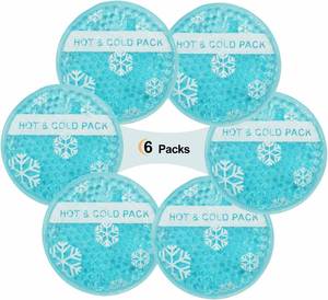 Paquetes de 6 Compresas de Gel Reutilizables, Redondas, Frías y Calientes, de Alta Calidad, con Revestimiento de Tela para Terapias Frías y Calientes - Product Image 6