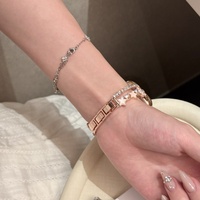 Strap Jam Tangan Logam Upro Charming Luxury Glitter Diamond Star untuk Apple Watch Seri 9 8 7 6 SE 4 5 45/44/42mm, Gelang Tipis Wanita