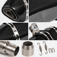 Pot d'échappement universel pour moto 51 mm, style fibre de carbone, avec DB Killer, pour Z900 Ninja 400 R1