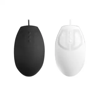 Latest IP68 Silicone Wired Mouse Customized Waterproof Mouse Computer Mice for Industrial Medical Lab YB02