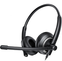Headset Berkabel Ringan untuk Gaming, Layanan Pelanggan Lintas Negara, Penerbangan, Rapat Bisnis, dan Penggunaan Kantor