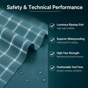 <span class=keywords><strong>Tissu</strong></span> Oxford en polyester 300D*21S 130T Ripstop Grid lumineux, imperméable et résistant à l'abrasion pour sacs et bagages - Product Image 3