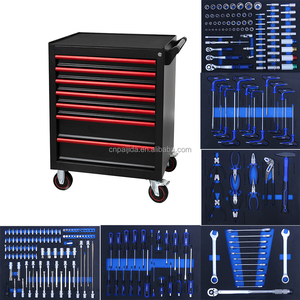 Kits d'outils OEM pour réparation automobile, garage, atelier professionnel, armoire à tiroirs, mousse EVA, garage, 245 pièces, ensembles d'outils, chariot à 7 tiroirs - Product Image 1
