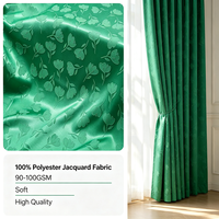 Tissu Jacquard 100% Polyester en Gros, Filtrant la Lumière, Couleur Stable pour Rideaux de Chambre et Décoration Intérieure