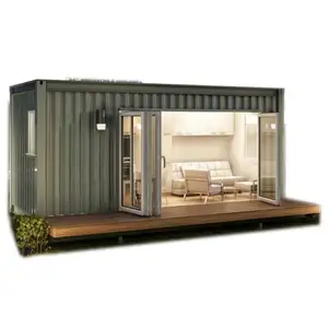 Low Price Convenient Loading Shipping Prefabricated Steel Frame Container Design House Container Hotel Use export prefab house