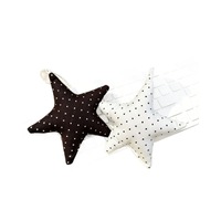 Porte-clés en peluche style Ins à pois, en tissu, avec cœurs et étoiles, breloque pour sac à dos féminin, vente en gros