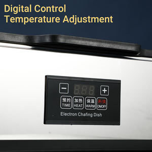 Chauffe-Plat Électrique Moderne à Couvercle Entièrement en Verre, Hydraulique, 9L, Réchaud Alimentaire, Contrôle Numérique, Équipement de Restauration pour Buffets, Ensemble de Réchauds - Product Image 4