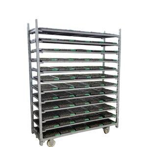 Kas Kwekerij Deens <span class=keywords><strong>Trolley</strong></span> Kar Bloem Plant Tuin <span class=keywords><strong>Trolley</strong></span> Hot Dip Gegalvaniseerd Bloemenrek Met 4 Wielen - Product Image 1