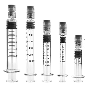 Seringue préremplie en verre colorée de 1 ml avec embout Luer Lock et butée de sécurité pour l'acide hyaluronique et les produits de comblement cutané - Product Image 4