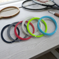 Cordage de raquette de tennis ZARSIA à motif bambou, simple, 16L/1,25 mm, polyester, durable, corde dure, 12 m, professionnel