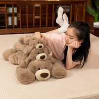 Boneka Beruang Lucu yang Bisa Direbahkan, Boneka Plush Super Lembut 30-70cm, Bantal Peluk Penyangga Kaki Saat Tidur, Boneka Beruang Kecil yang Menggemaskan, Hadiah Ulang Tahun