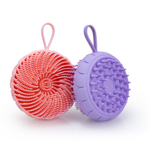 Venta al por mayor de cepillos de baño konjac personalizados, depuradores de silicona ovalados, exfoliante, baño de bebé, cepillo de limpieza <span class=keywords><strong>facial</strong></span>, aplicación corporal - Product Image 5