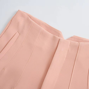 YFY OEM personnalisé femmes taille haute crayon pantalon Slim Fit recadrée bureau pantalon Anti-rides couleur unie été tenue décontracté - Product Image 3