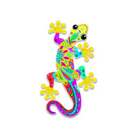 Personalizado Animal Color fuegos artificiales Gecko resina nevera imán artesanía medalla de oro refrigerador grande magnético