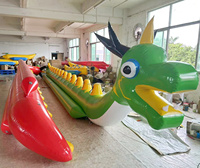 Jouet aquatique en gros tube remorquable dragon bateau banane gonflable poisson à la mouche à vendre