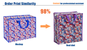 Bán Buôn Bền PP Dệt Ghana Phải Đi Túi Với Dây Kéo - Product Image 3