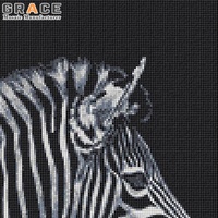 Mosaïque de verre Art Déco Zebra, noir et blanc, peinture murale 3D, carrelage de sol pour salle de bain