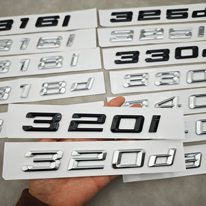 Emblema 3D ABS Cromado Negro <span class=keywords><strong>320d</strong></span> 320i 330i 330d para Maletero Trasero de Coche, Adhesivo con Número y Logotipo para <span class=keywords><strong>BMW</strong></span> E39 <span class=keywords><strong>E46</strong></span> E90 F30, <span class=keywords><strong>Accesorios</strong></span> - Product Image 1