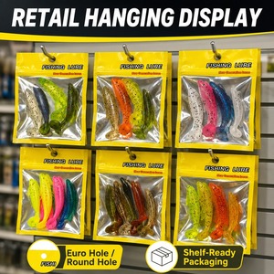 Appâts de pêche personnalisés mylar <span class=keywords><strong>sac</strong></span> anti-odeur <span class=keywords><strong>sac</strong></span> d'emballage en plastique transparent ziplock colle souple ver leurre emballage mylar <span class=keywords><strong>sac</strong></span> - Product Image 5