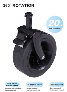 Groothandel opvouwbare transportkar, aanpasbaar OEM kampeerbagagekar met wielen voor wandelen, picknick en strandtransport. - Product Image 2