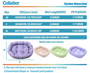 COLLABOR 3 Farben 3 Größen Bedruckte Premium-Haustierbetten OEM ODM Umweltfreundliche PP-Baumwolle Bedrucktes Weiches Hundebett Anpassbares Anti-Angst Haustierbett - Product Image 5