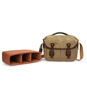 Waterproof Traveler <strong>Messenger</strong> Waxed Canvas Cross Body Water Proof <strong>Camera</strong> <strong>Bag</strong> for DSLR Mirrorless Cameras - Product Image 2