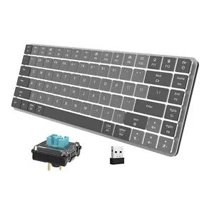 定制标志无线游戏键盘86键发光二极管白光机械游戏键盘蓝牙电脑键盘游戏