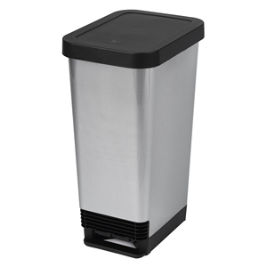 Bidone dei Rifiuti con Ganci per Sacchetti 45 Litri in Acciaio Inossidabile per Cucina - Product Image 1